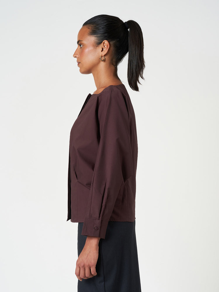 Boat Neck Long Sleeve Top