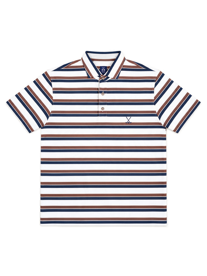 Men's Brown Horizontal Stripe Casual T-Shirt