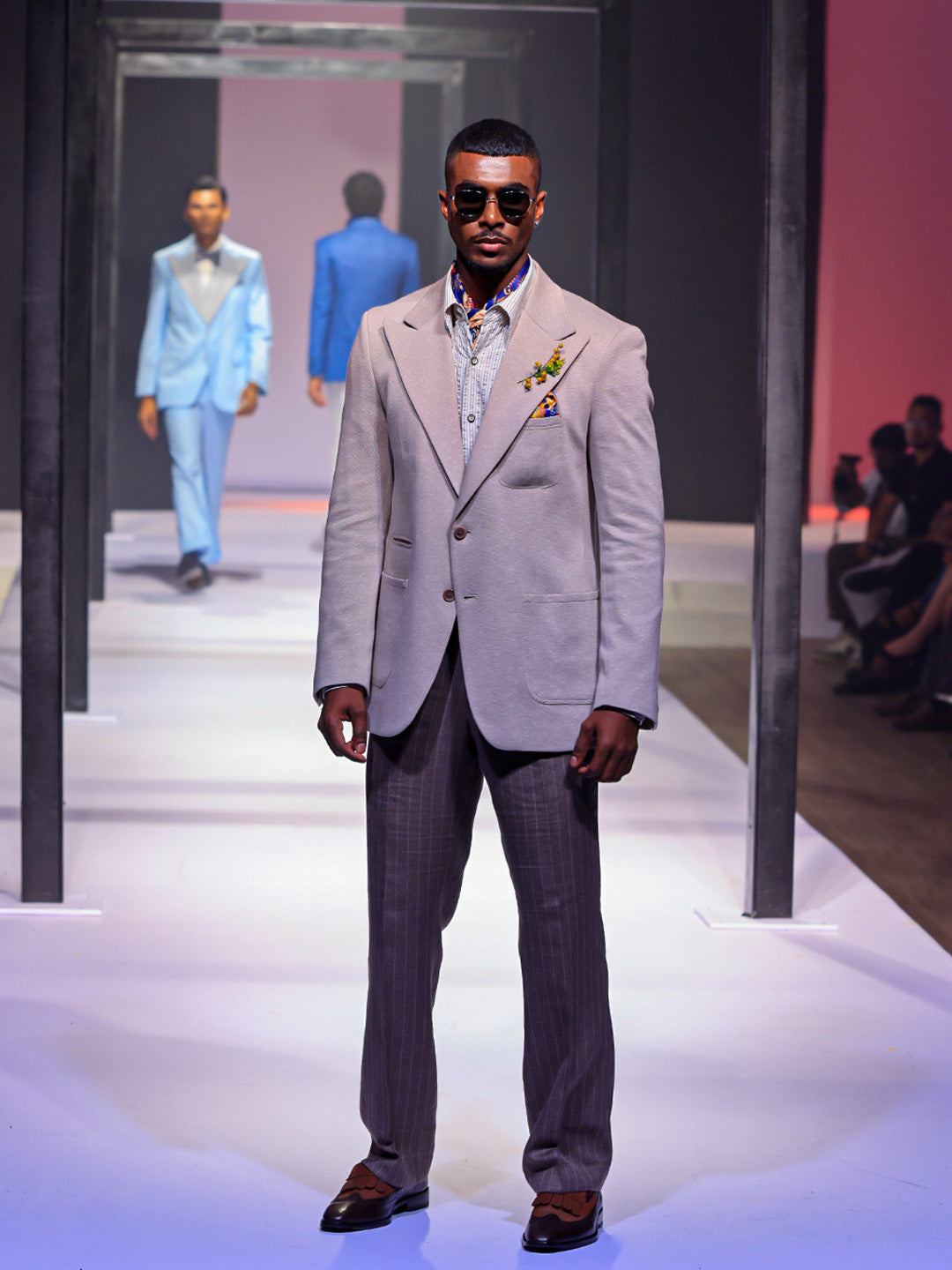 Knitted Sand Tailored Fit Jacket
