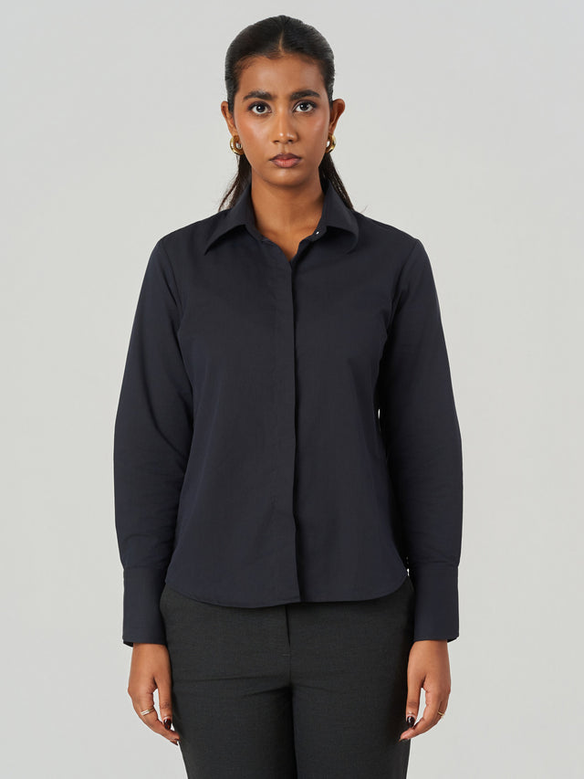 Solid Cotton Regular Fit Formal Shirt