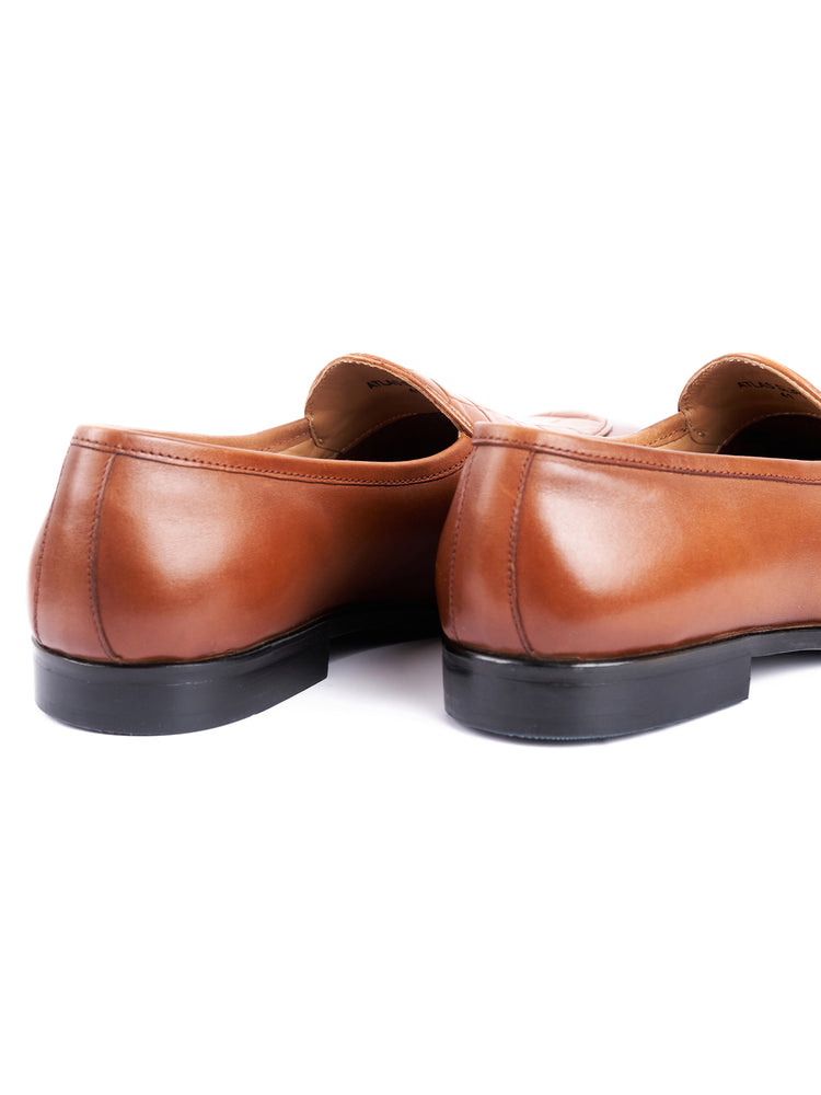 Genuine Leather Embossed Party Slip-On Shoes