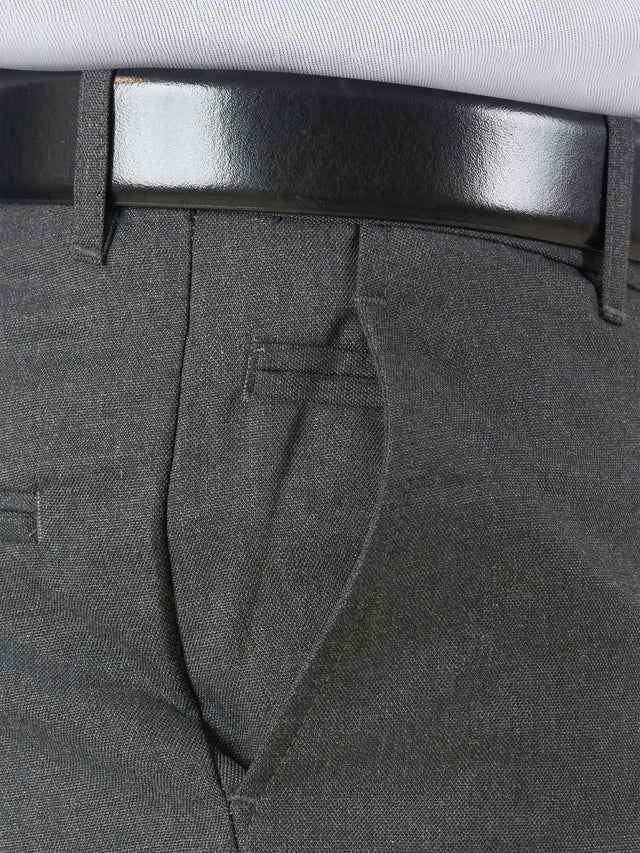 Plain Polyester Viscose Regular Fit Trousers