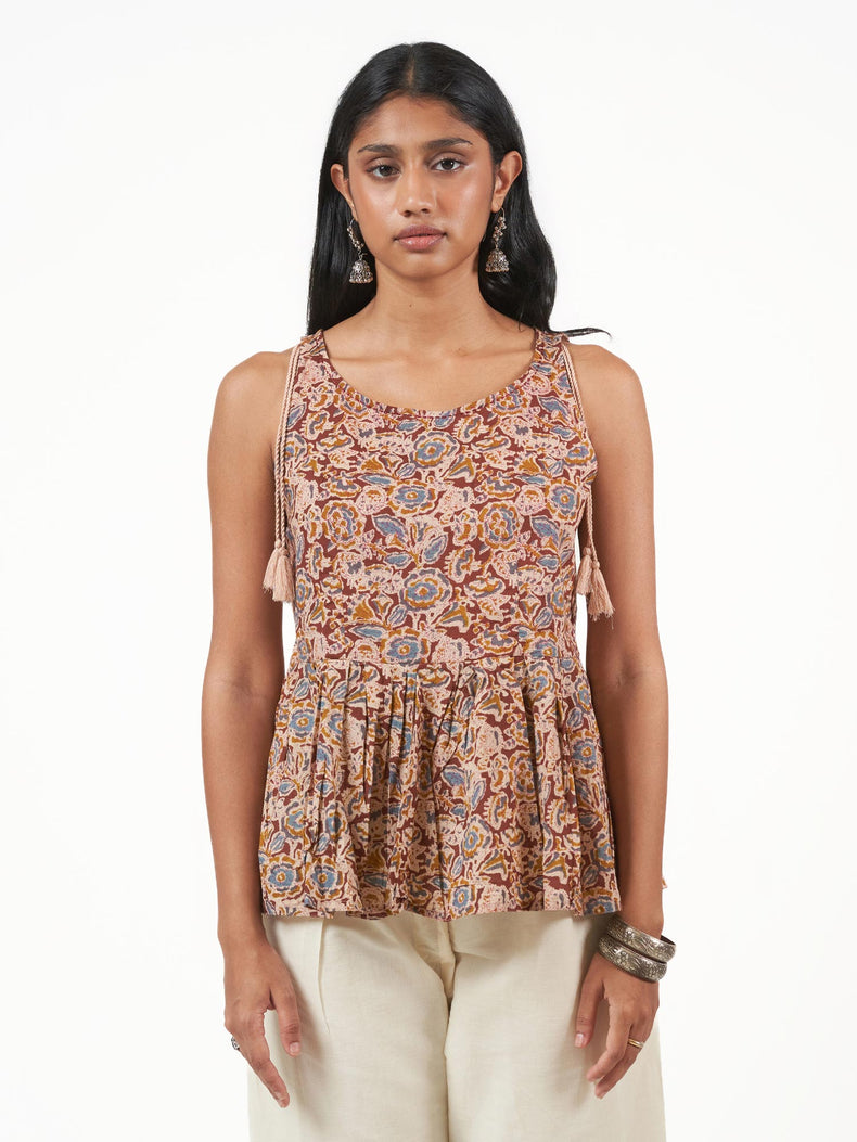 Cotton Screen Print Short Kurti Set