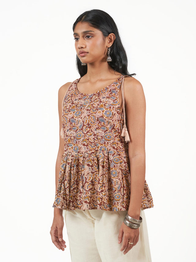 Cotton Screen Print Short Kurti Set