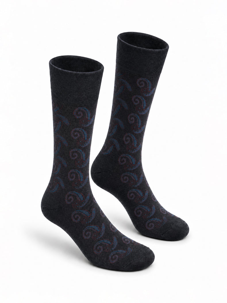 Grey Bamboo Cotton Crew Socks