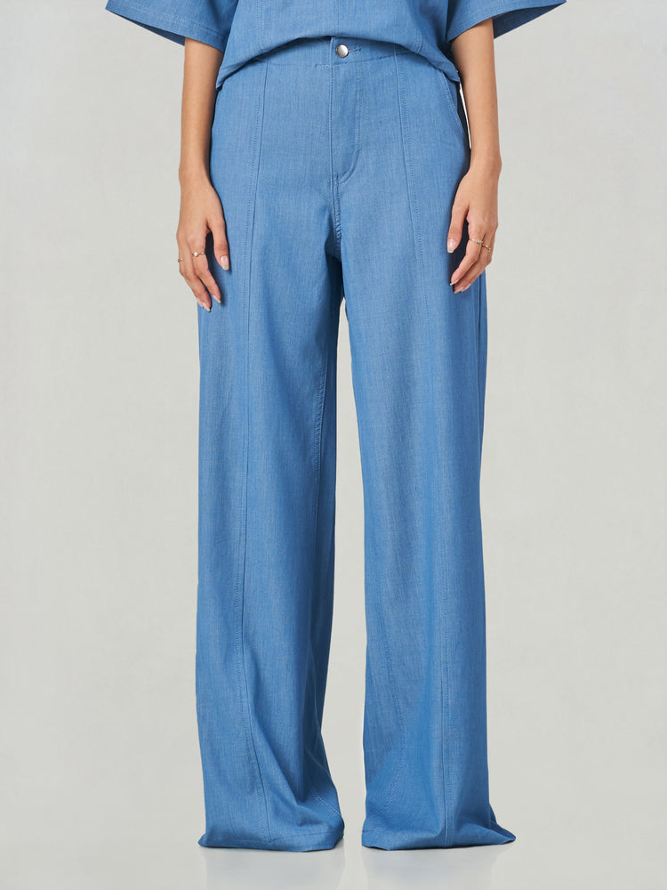 Oversized Wide Leg Denim Trousers