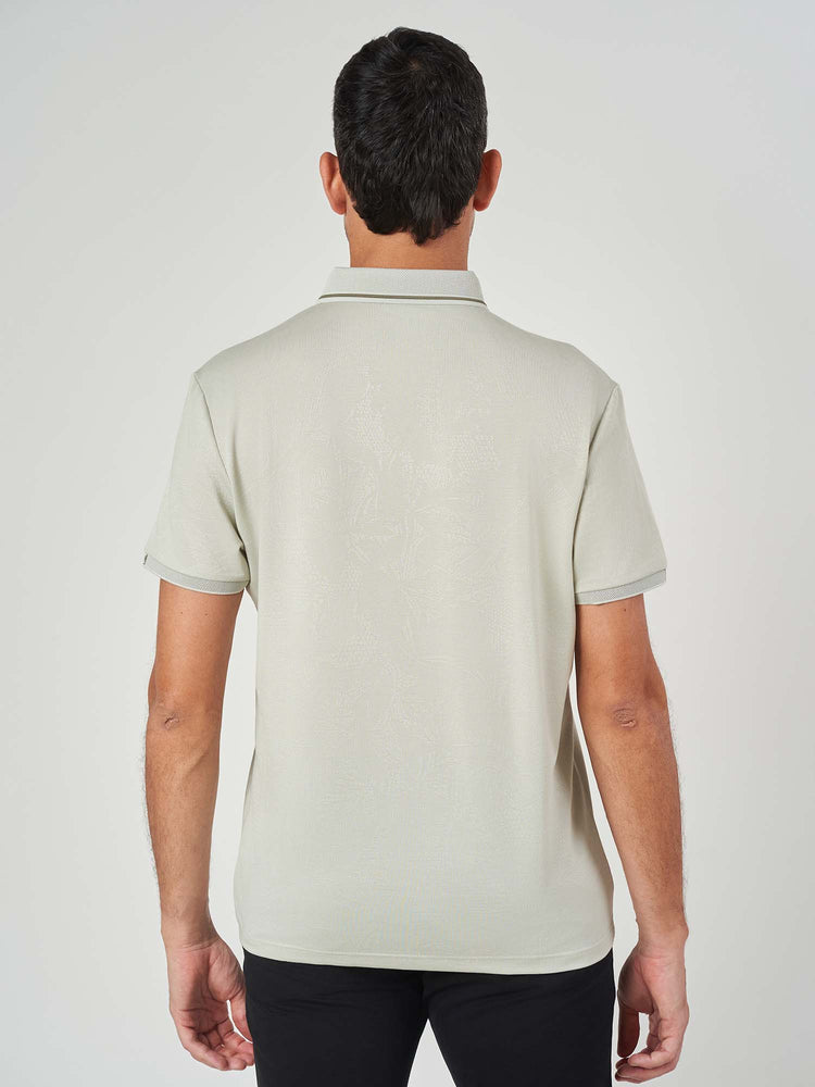 Light Green Designed Cotton Short Sleeve T-Shirt