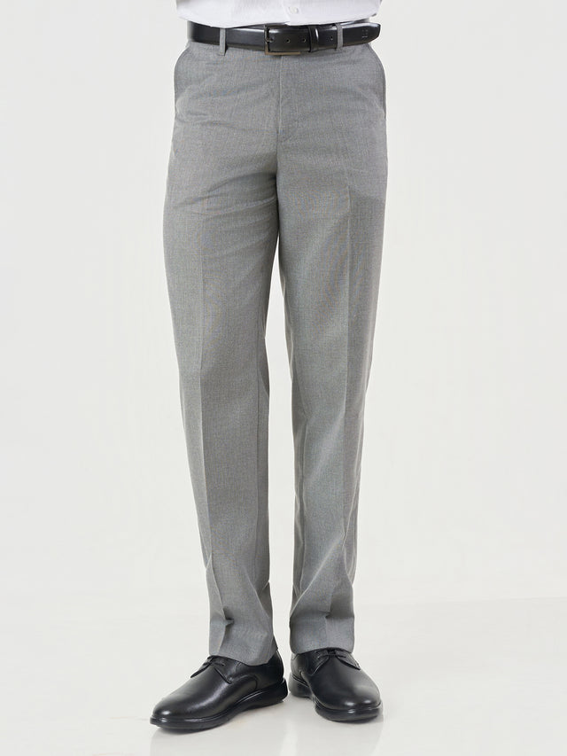 Plain Polyester Viscose Regular Fit Trousers