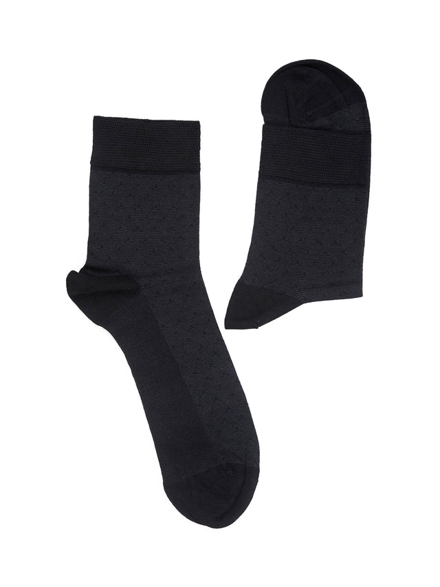 Maroon & Black Bamboo Cotton Crew Socks