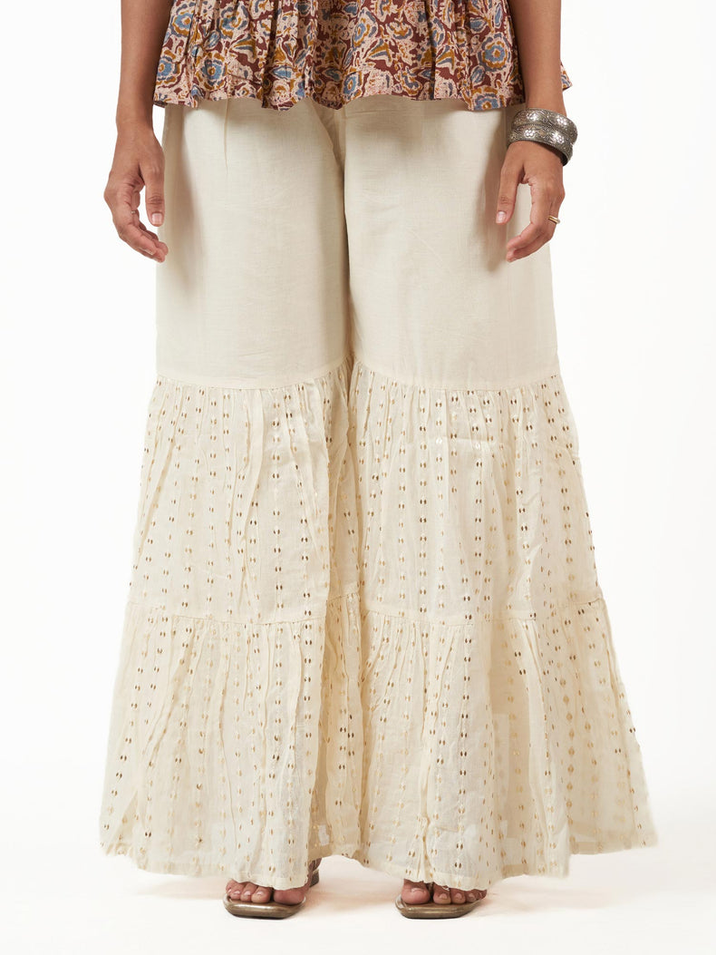 Khaadi Cotton Embroidered Flared Pant