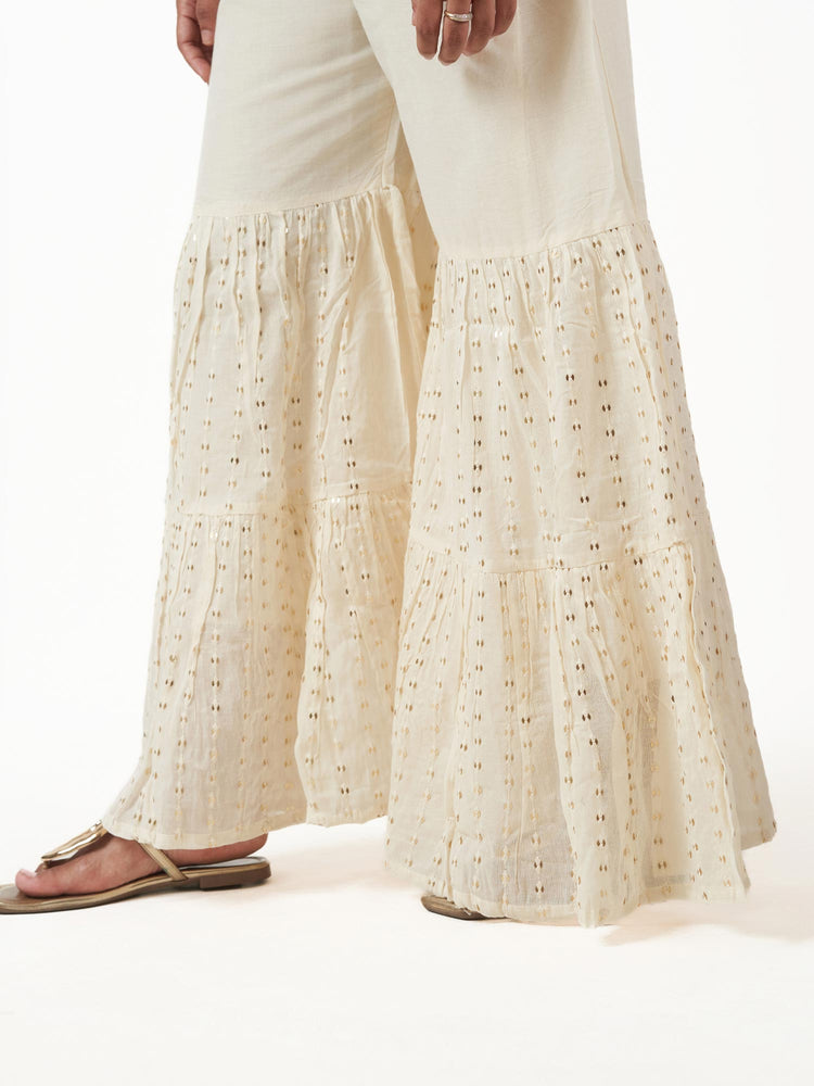 Khaadi Cotton Embroidered Flared Pant