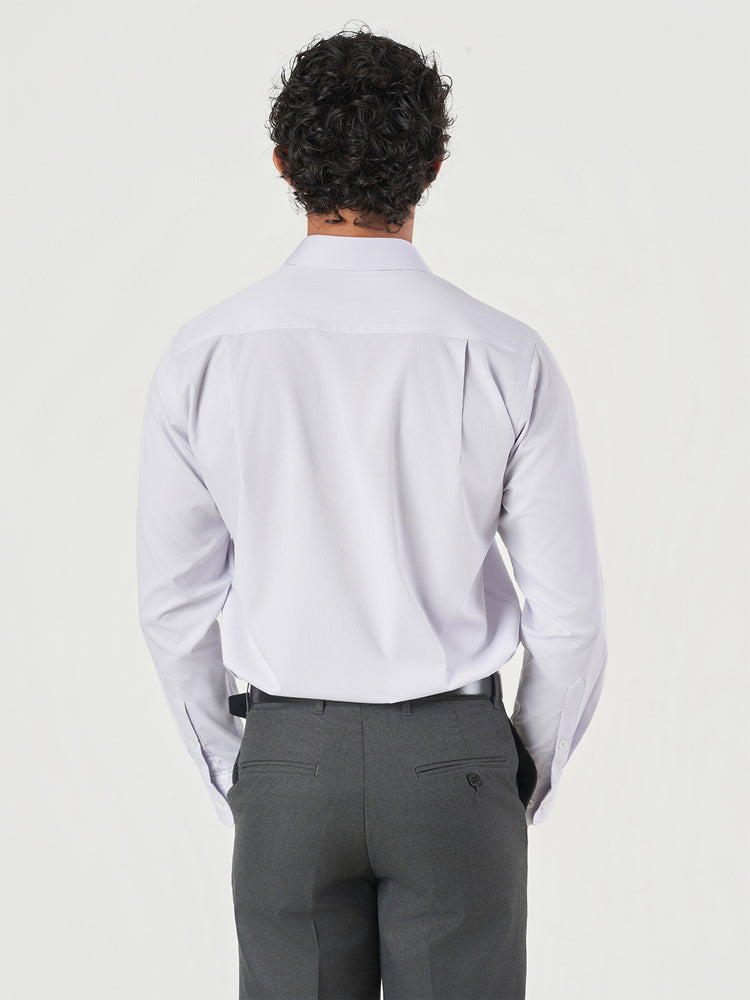 Purple Checked Tencel Blend Slim Fit Formal Shirt