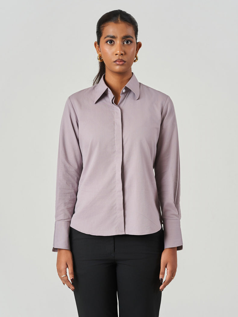 Solid Cotton Regular Fit Formal Shirt