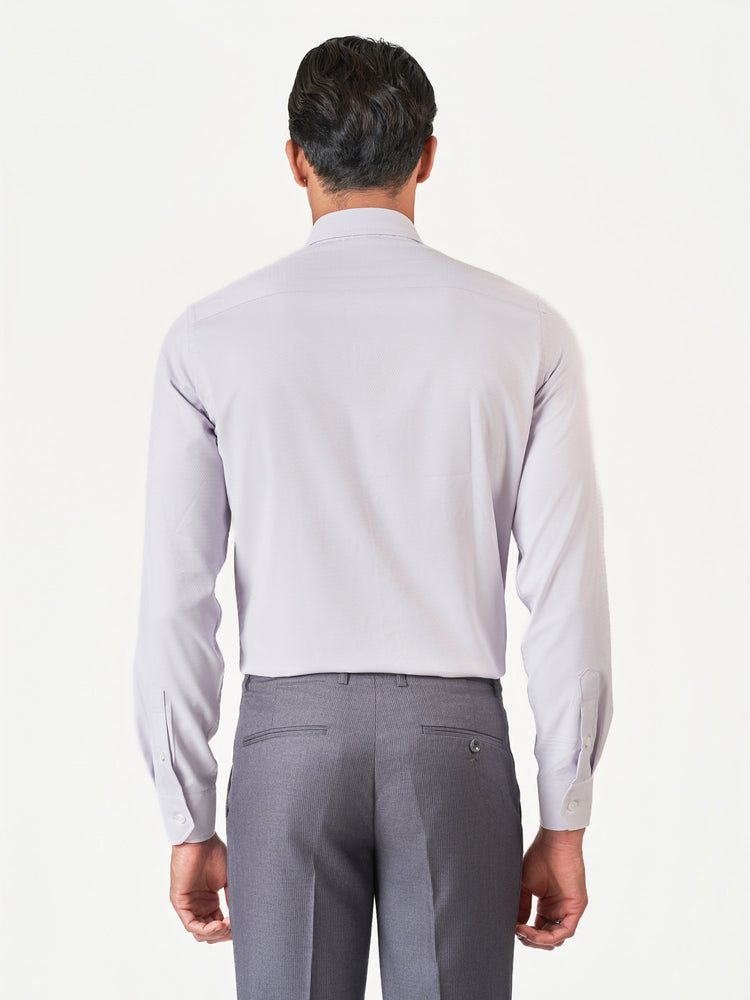 Purple Micro Herringbone Formal Shirt