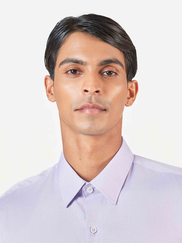 Purple Long Sleeve Formal Shirt