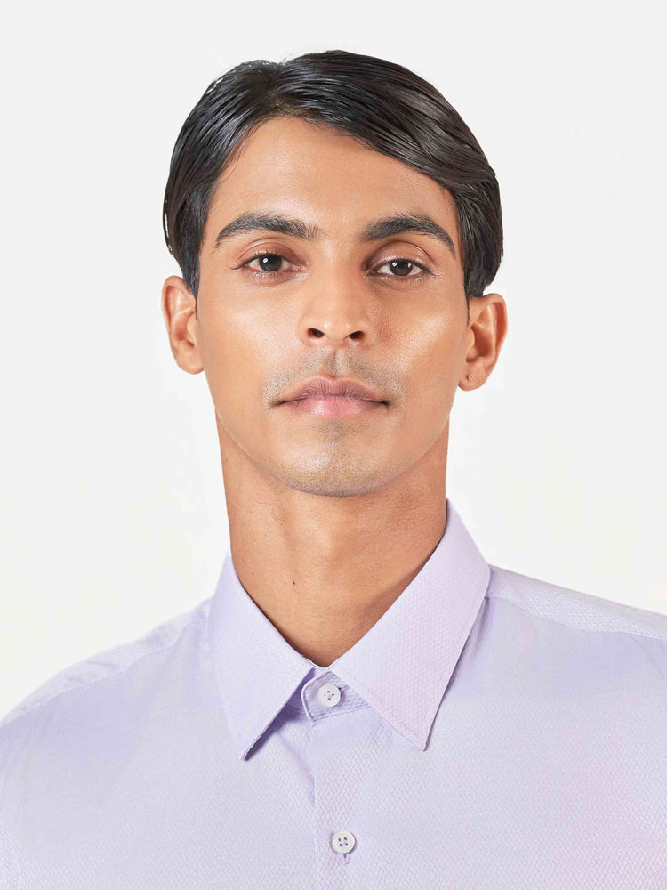 Purple Long Sleeve Formal Shirt