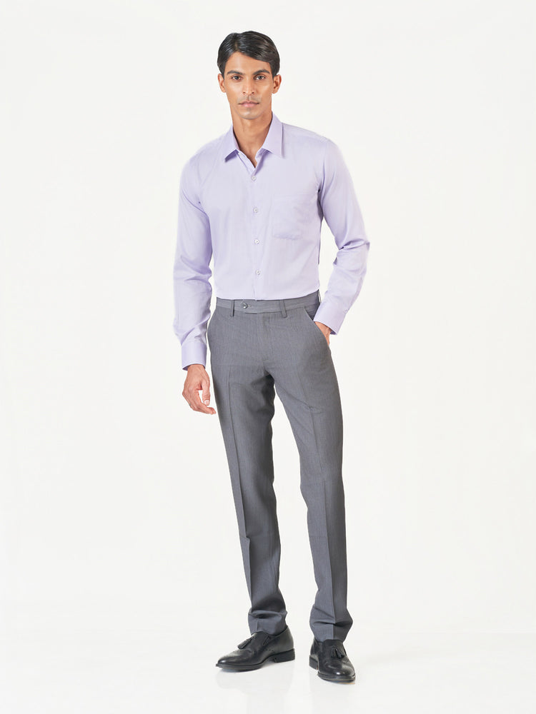 Purple Long Sleeve Formal Shirt