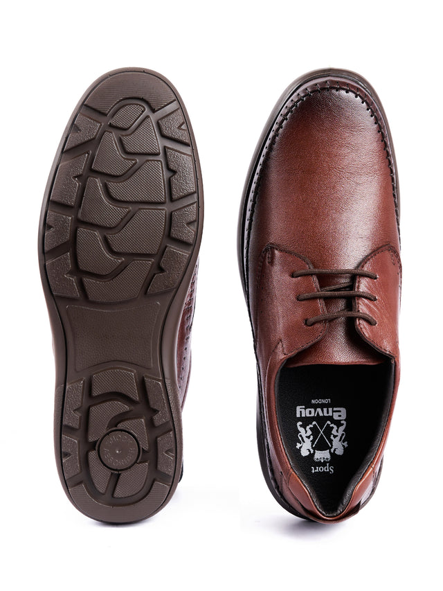 Full Grain Leather Embossed Lace-Up Shoes