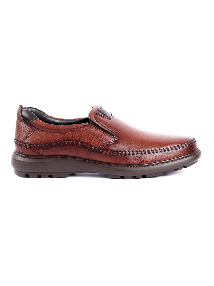 Full Grain Leather Embossed Lace-Up Shoes