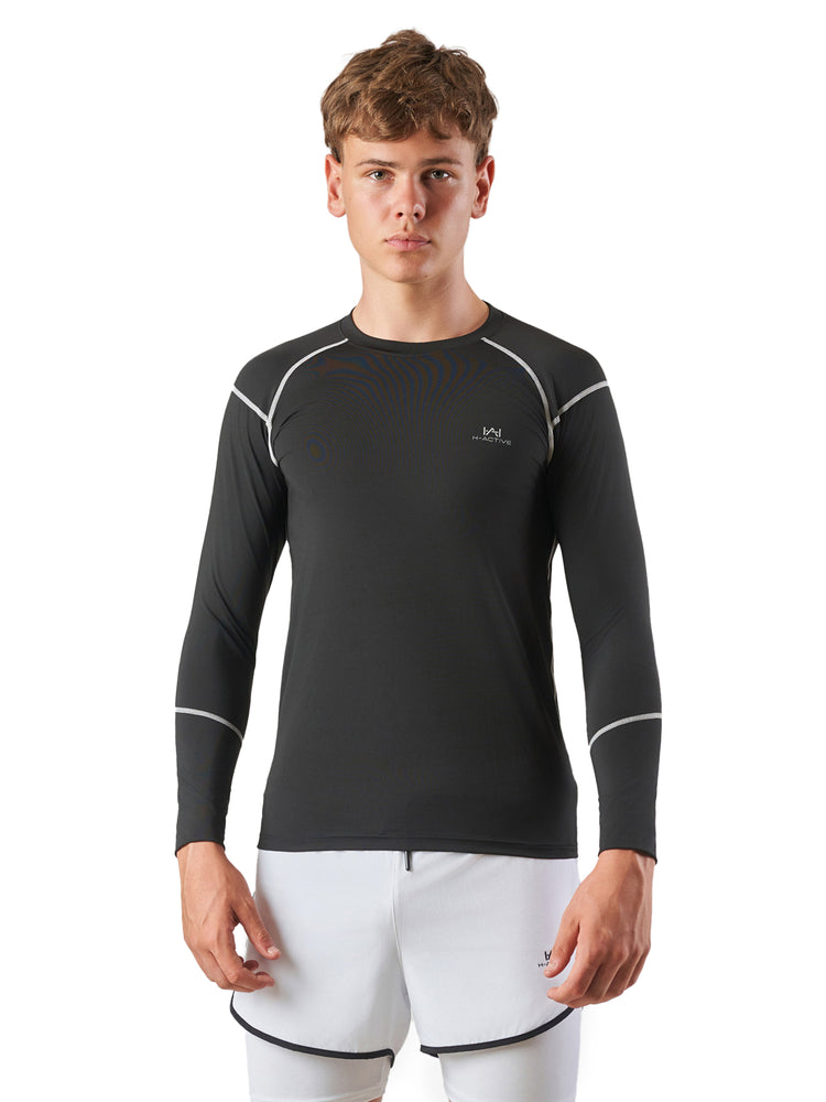 Unisex Long Sleeve Black Performance T-Shirt