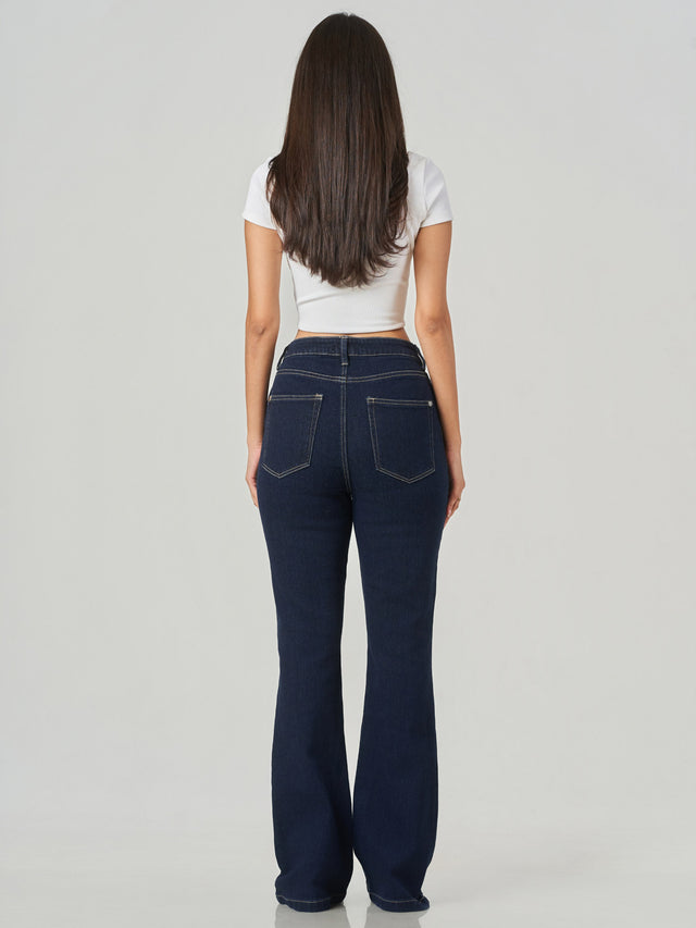Cotton Spandex Regular Fit Bootcut Jeans