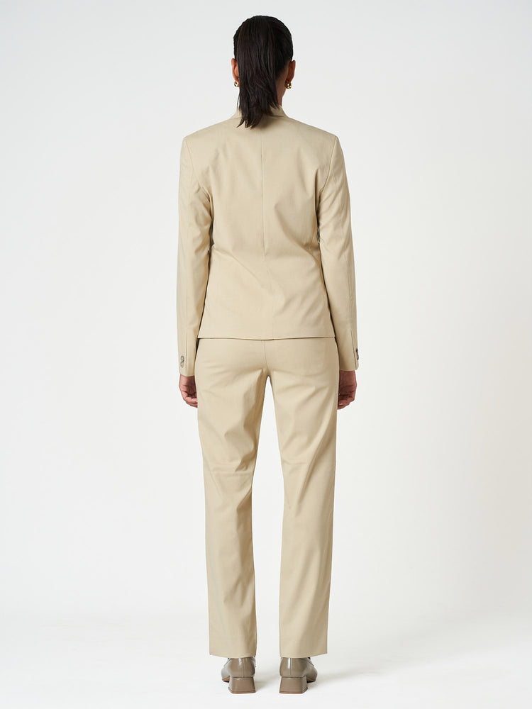 Regular Fit Formal Suit Set with Straight-Leg Trousers