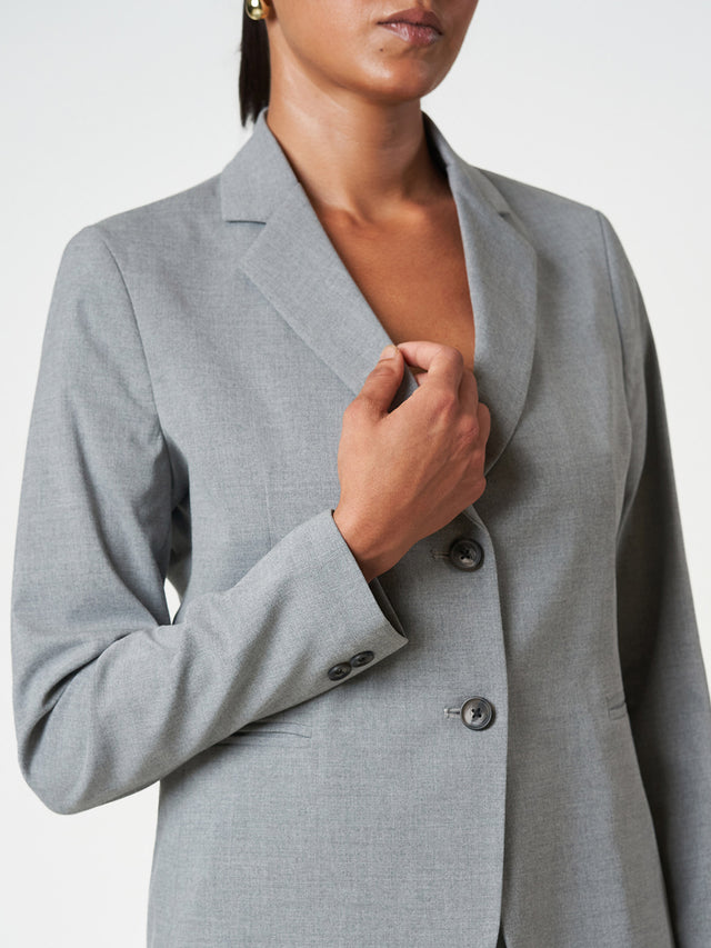 Regular Fit Formal Suit Set with Straight-Leg Trousers