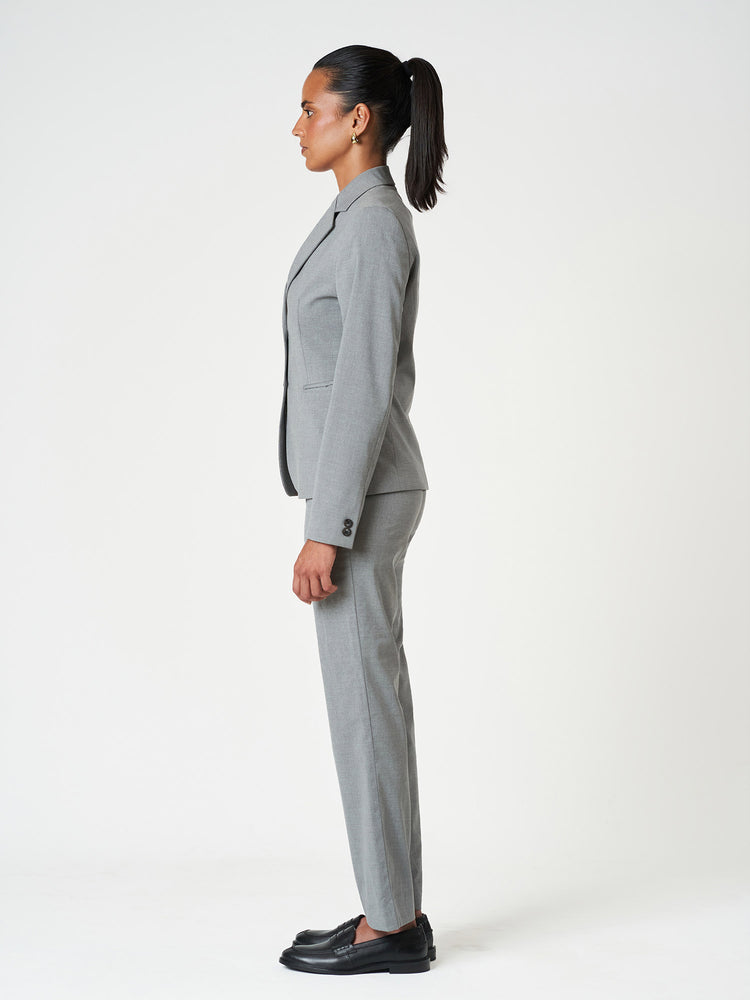 Regular Fit Formal Suit Set with Straight-Leg Trousers