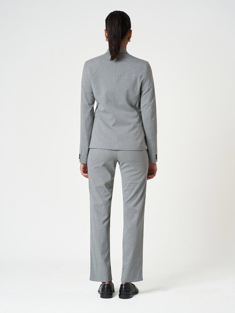 Regular Fit Formal Suit Set with Straight-Leg Trousers