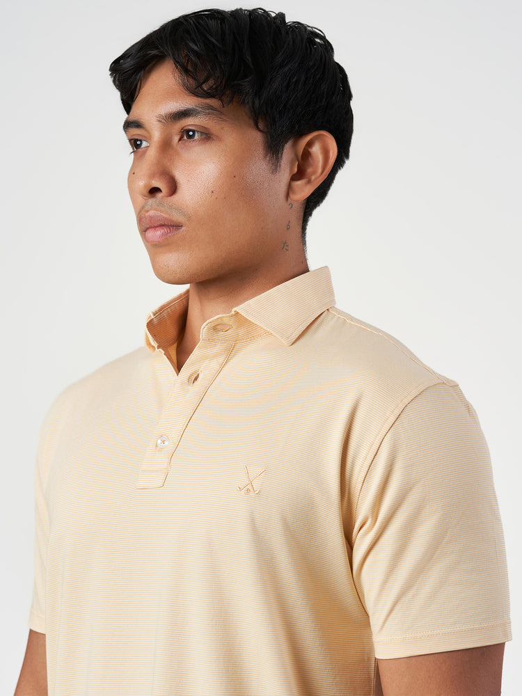 Yellow Striped Polo T-Shirt