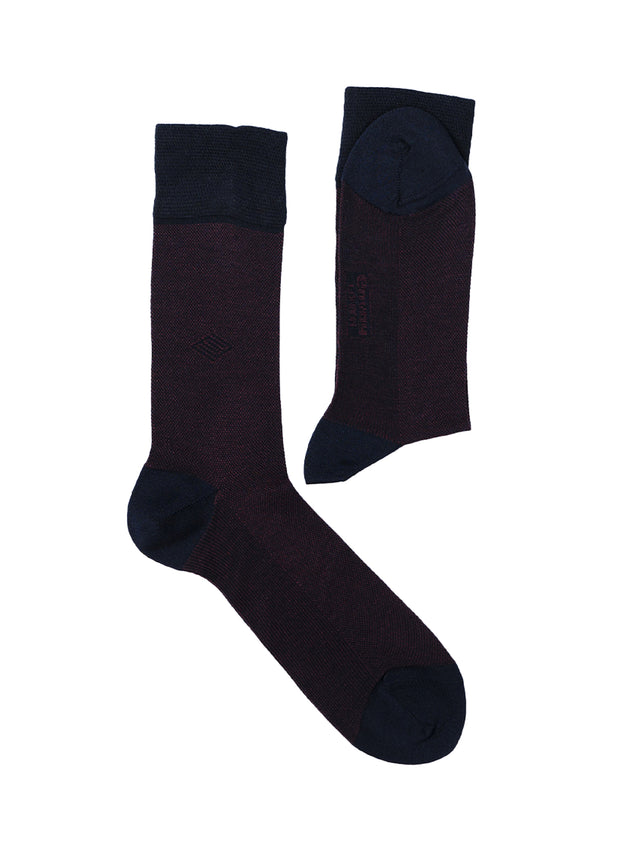 Mercerized Cotton Blend Crew Socks