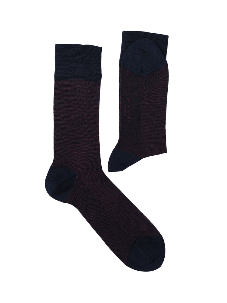 Mercerized Cotton Blend Crew Socks