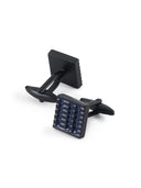 Textured Square Black Cufflinks
