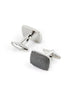Rectangular Grid Polished Cufflinks Set
