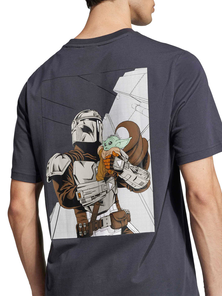 ADIDAS STAR WARS THE MANDALORIAN T-SHIRT REGULAR FIT BACK GRAPHIC