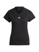 AEROREADY Train Essentials Minimal Branding Black V-Neck T-Shirt