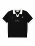 Black Relaxed Fit Knit Polo