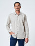 Beige Printed Long Sleeve Casual Shirt