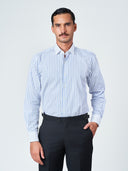Blue Stripe Formal Long Sleeve Shirt