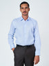 Sky Blue Pencil Stripe Formal Long Sleeve Shirt
