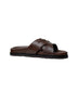 Brown Cross-Strap Sandals