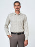 Light Brown Printed Long Sleeve Casual Shirt