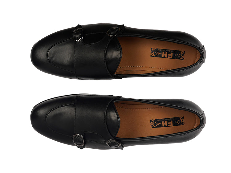 Black Party leather Monk Shoe
