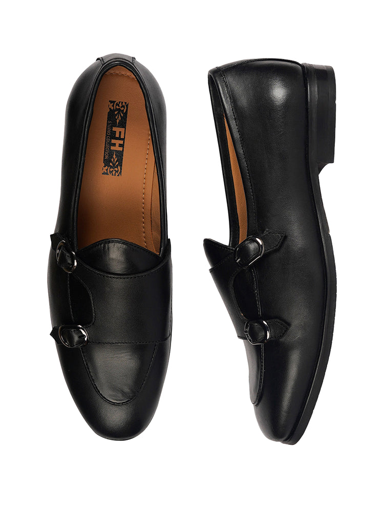 Black Party leather Monk Shoe