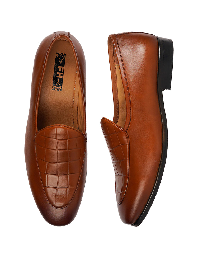 Brown Slip-on Party leather Shoe