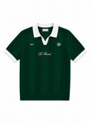 Green Cotton Knit Polo