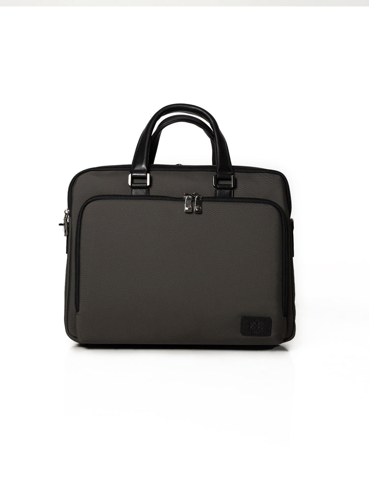 Grey Microfiber Travel & Messenger Bag – Water-Resistant