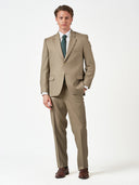 Beige Slim Fit 3-Piece Suit