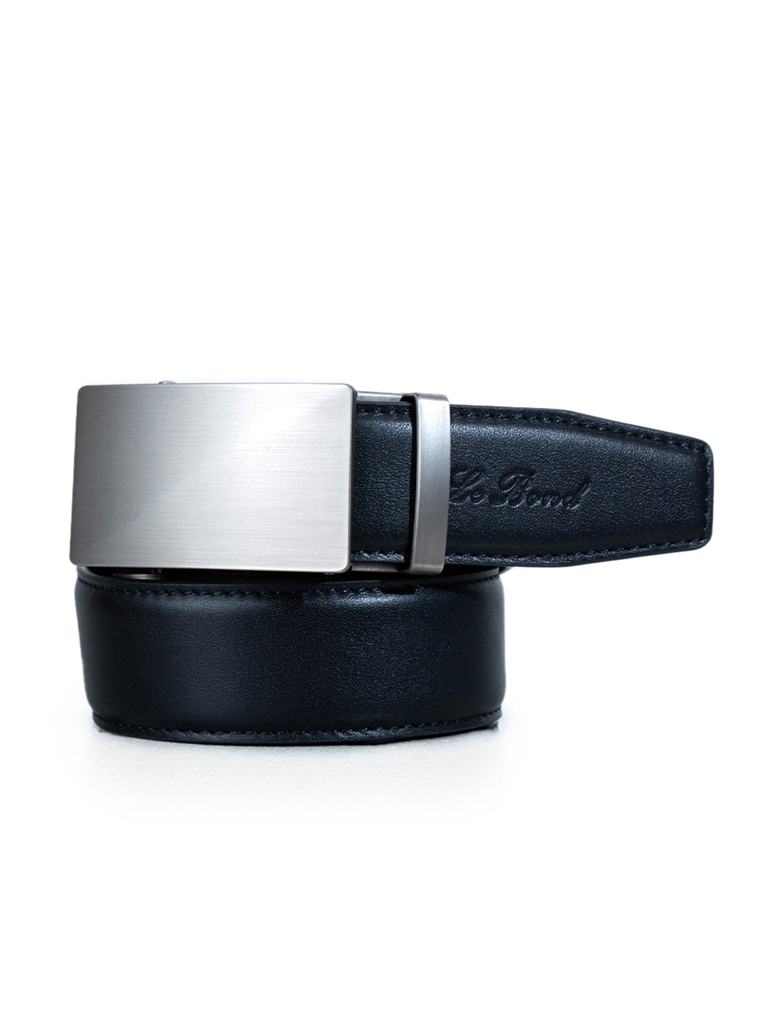 Black Auto-Lock Genuine Leather Formal Belt