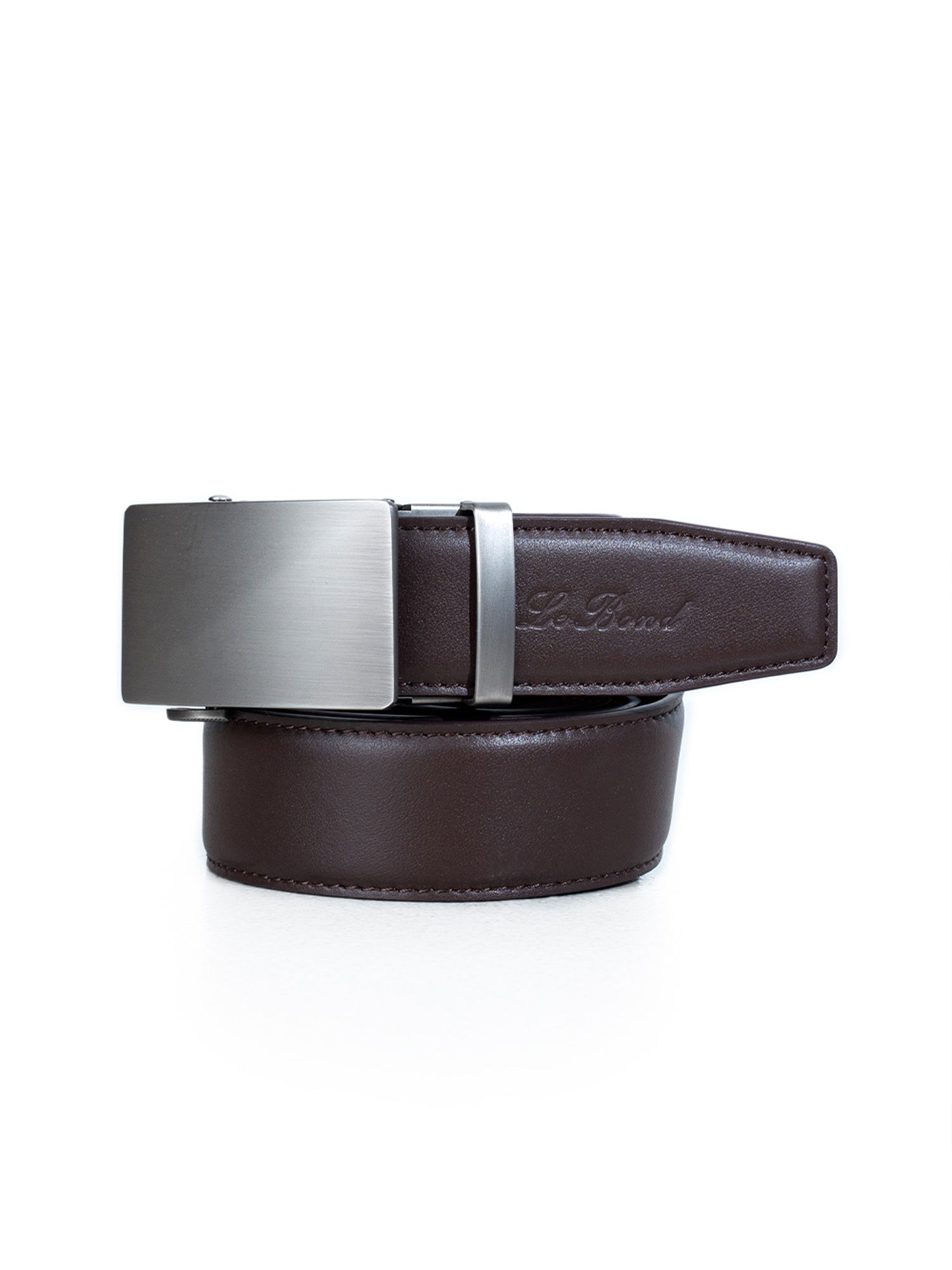 Brown Auto-Lock Genuine Leather Formal Belt
